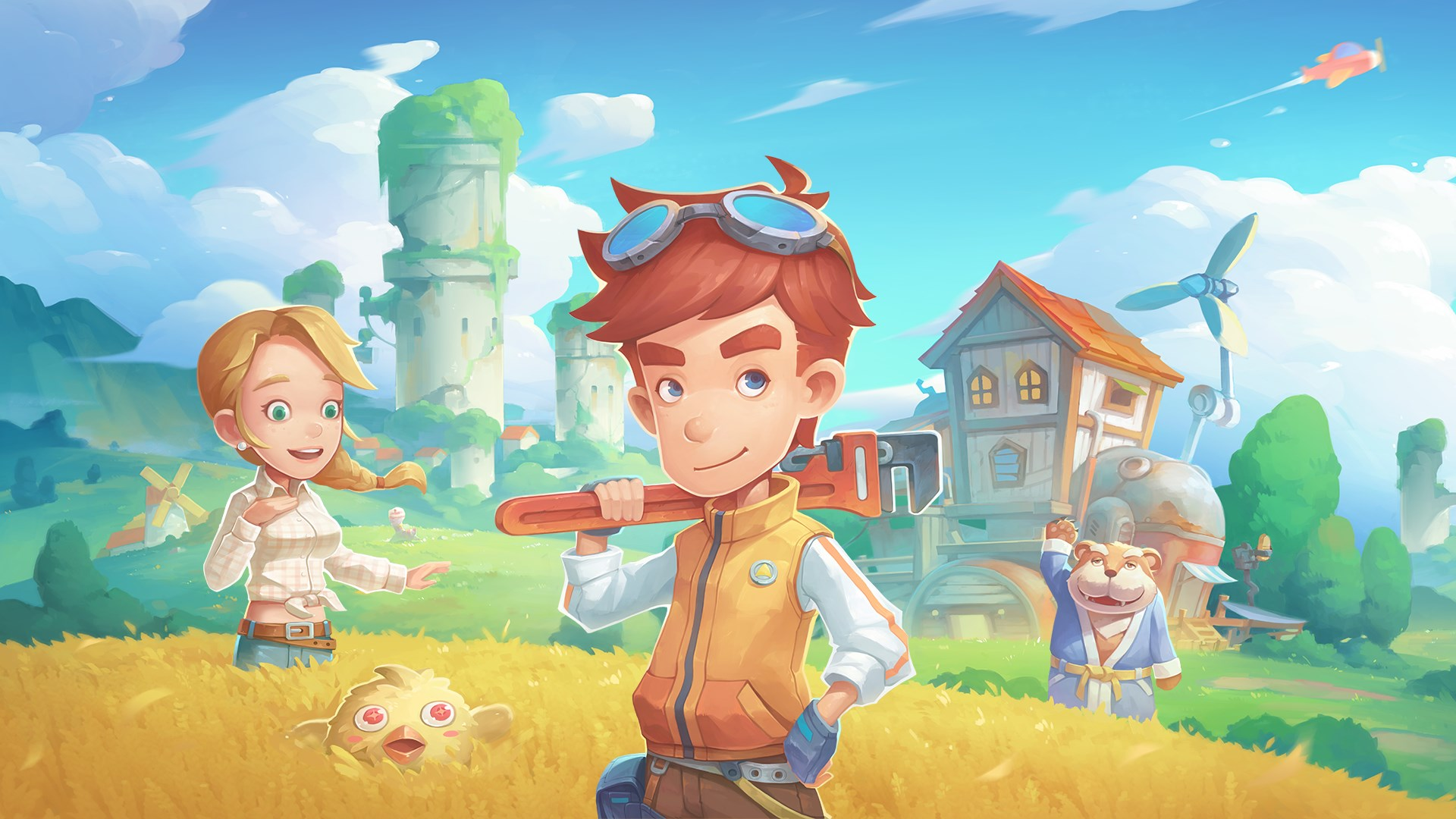 A scenic view of the vibrant world from the game My Time at Portia.
